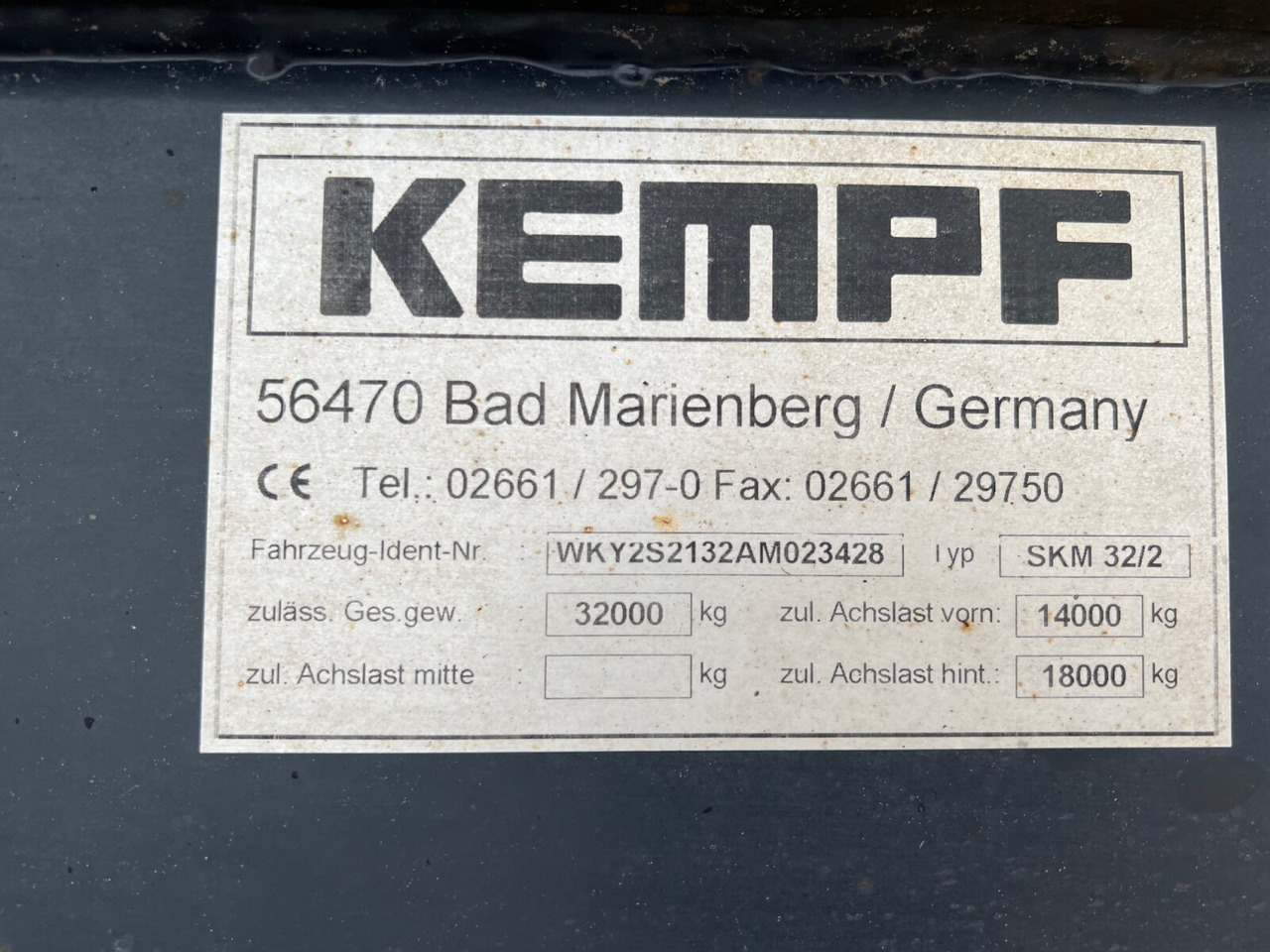 Kempf SKM 32/2 SKM 32/2 Stahlmulde ca. 23m³, Liftachse, Zwillingsbereift - Kallur-poolhaagis: pilt 4 Kempf SKM 32/2 SKM 32/2 Stahlmulde ca. 23m³, Liftachse, Zwillingsbereift - Kallur-poolhaagis: pilt 4