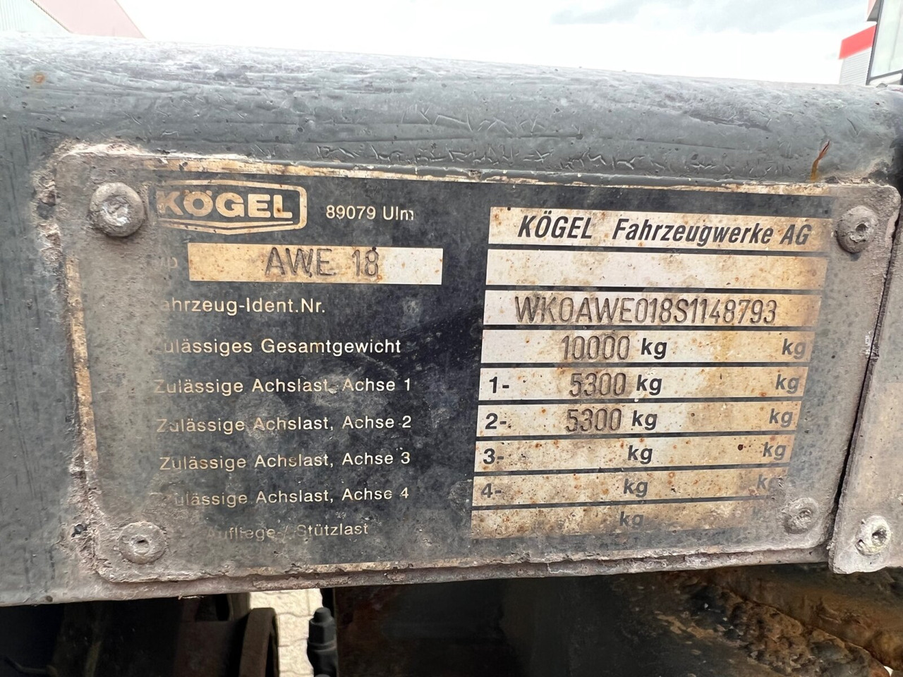 Kögel AWE 18 AWE 18, Ex-Fahrschule - Šassii järelhaagis: pilt 4 Kögel AWE 18 AWE 18, Ex-Fahrschule - Šassii järelhaagis: pilt 4