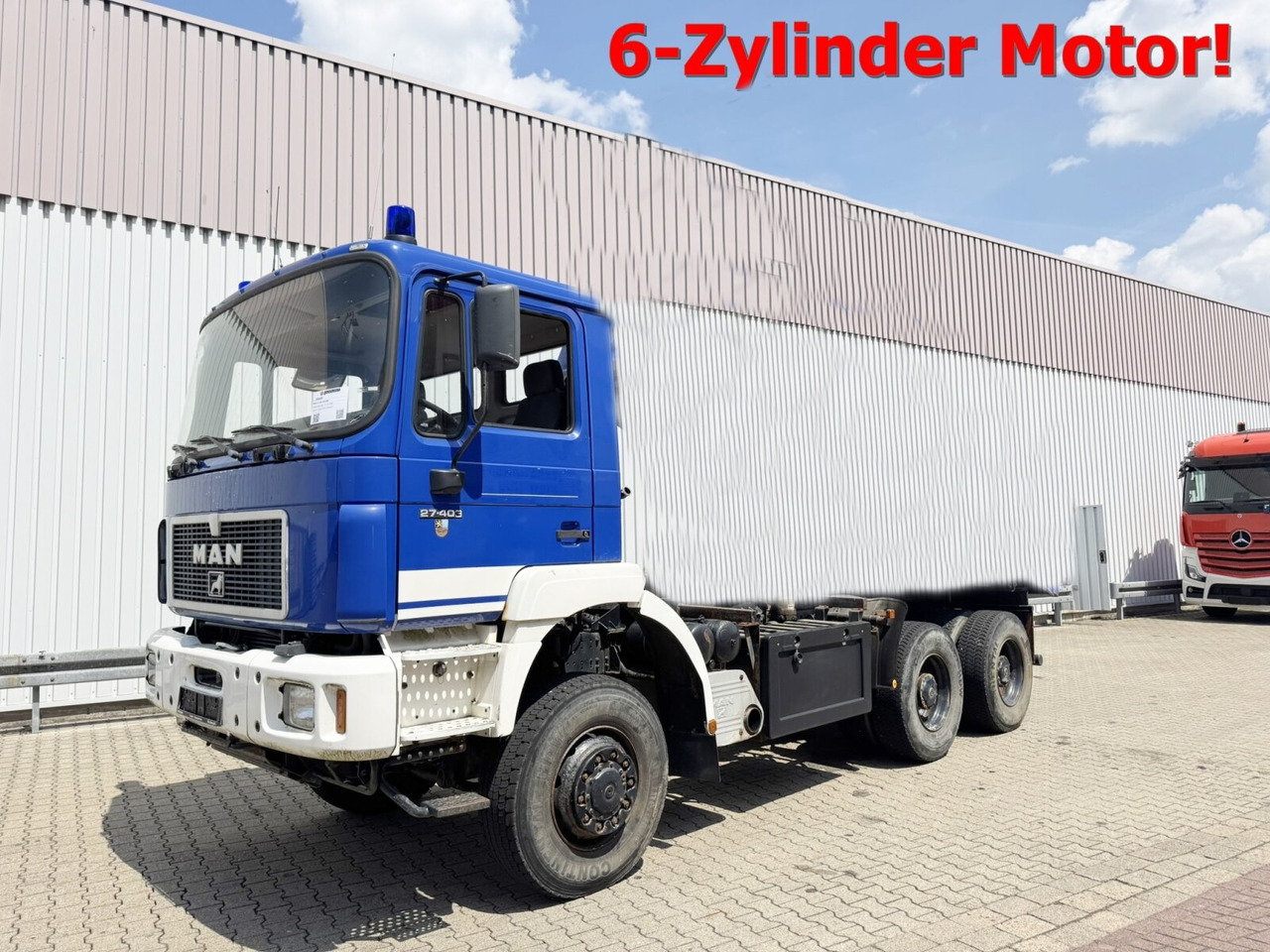 MAN 27.403 6x6 BB 27.403 6x6 BB, EX-THW - Kabiinišassiiga veoauto: pilt 1 MAN 27.403 6x6 BB 27.403 6x6 BB, EX-THW - Kabiinišassiiga veoauto: pilt 1