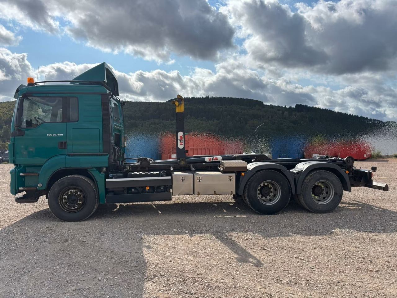 MAN TGS 26.480 6x4/45 BL TGS 26.480 6x4/45 BL, Klima, Intarder, Hyva 20.60 S bis 7 m Container, - Konkstõstukiga veoauto: pilt 1 MAN TGS 26.480 6x4/45 BL TGS 26.480 6x4/45 BL, Klima, Intarder, Hyva 20.60 S bis 7 m Container, - Konkstõstukiga veoauto: pilt 1