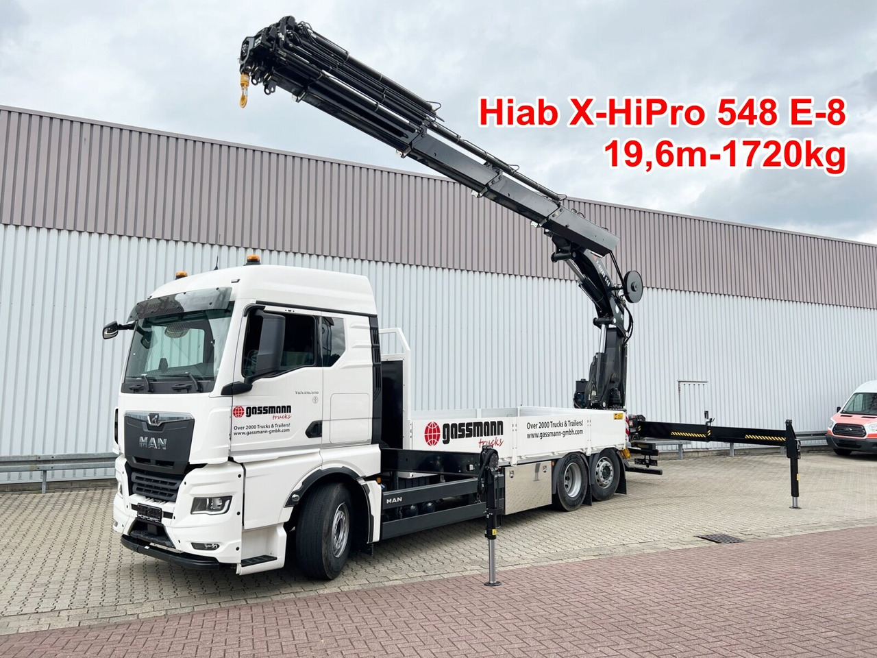 MAN TGX 26.510 6x2-4 LL CH TGX 26.510 6x2-4 LL, Kran Hiab X-HiPro 548 E-8, Lenk-/Liftachse, TwistLock 20Fuß, Funk, Retarder - Kraanaga veoauto, Madelveok/ Platvormveok: pilt 1 MAN TGX 26.510 6x2-4 LL CH TGX 26.510 6x2-4 LL, Kran Hiab X-HiPro 548 E-8, Lenk-/Liftachse, TwistLock 20Fuß, Funk, Retarder - Kraanaga veoauto, Madelveok/ Platvormveok: pilt 1