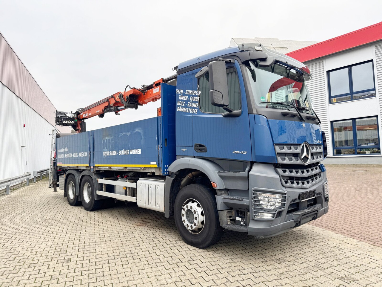 Kraanaga veoauto, Madelveok/ Platvormveok Mercedes-Benz Arocs 2642 6x4 Arocs 2642 6x4 mit Heckkran Atlas AK 186.3 V-2: pilt 10