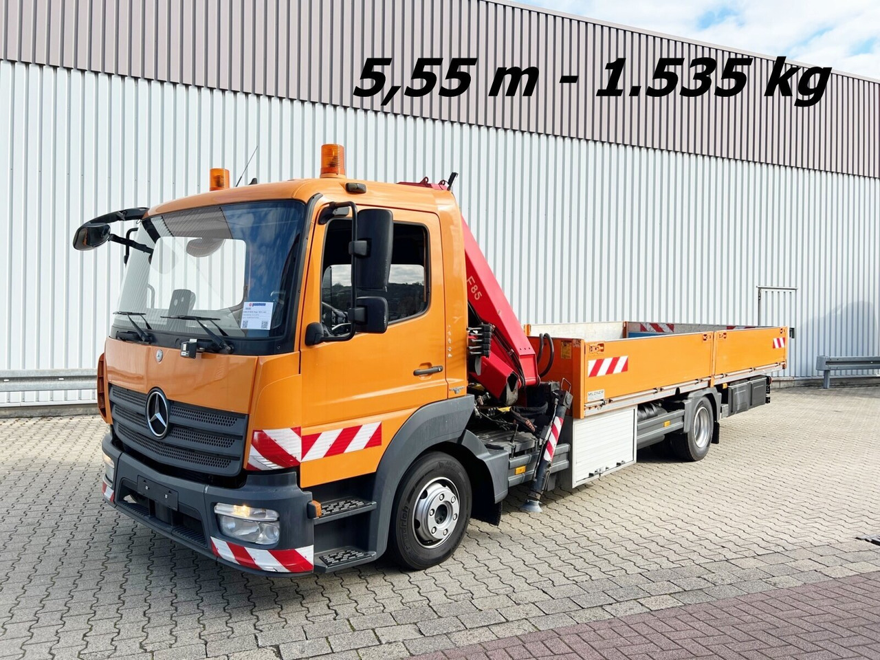 Mercedes-Benz Atego 1023 L 4x2 Atego 1023 L 4x2 mit Kran Fassi F85B.0.21 - Kraanaga veoauto, Madelveok/ Platvormveok: pilt 1 Mercedes-Benz Atego 1023 L 4x2 Atego 1023 L 4x2 mit Kran Fassi F85B.0.21 - Kraanaga veoauto, Madelveok/ Platvormveok: pilt 1