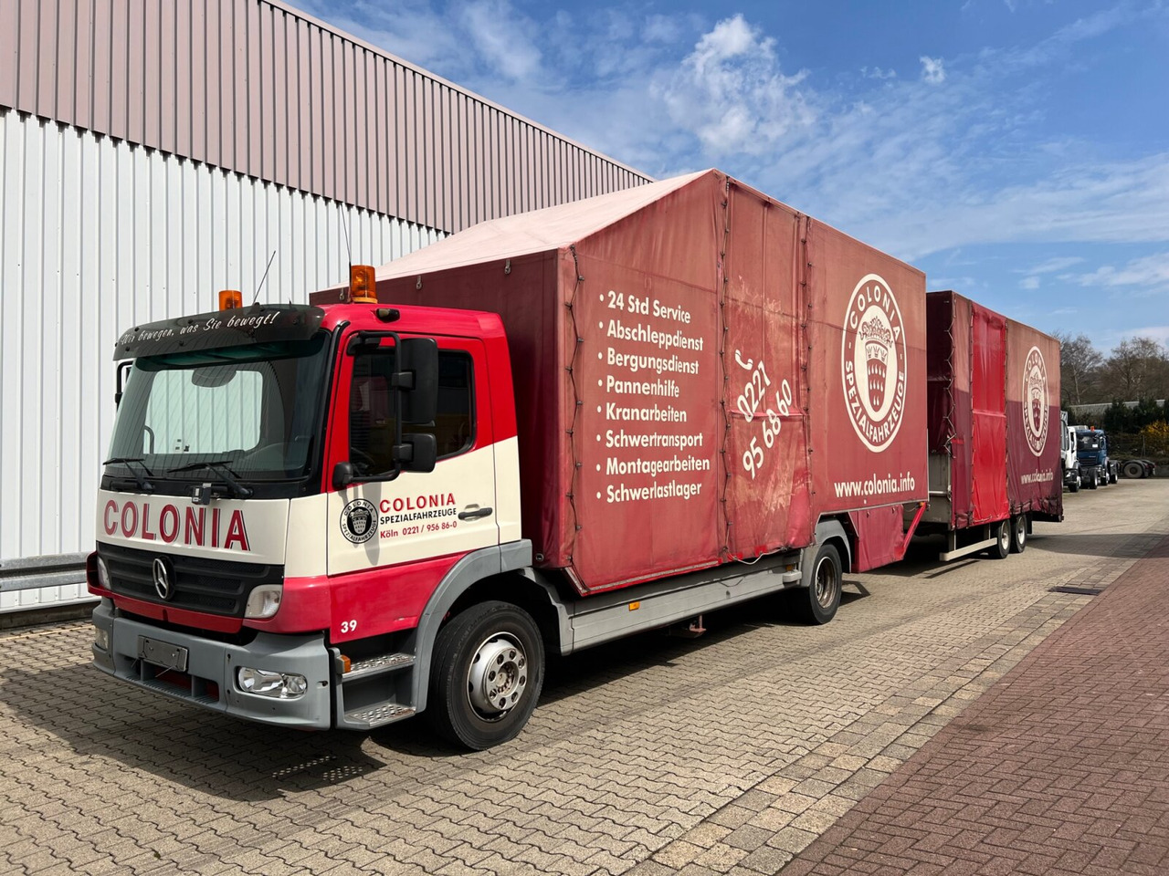 Treilerveoauto Mercedes-Benz Atego 1223 L 4x2 Atego 1223 L 4x2, Kompl. Zug, Lift- & Schiebeplateau, Funk: pilt 8
