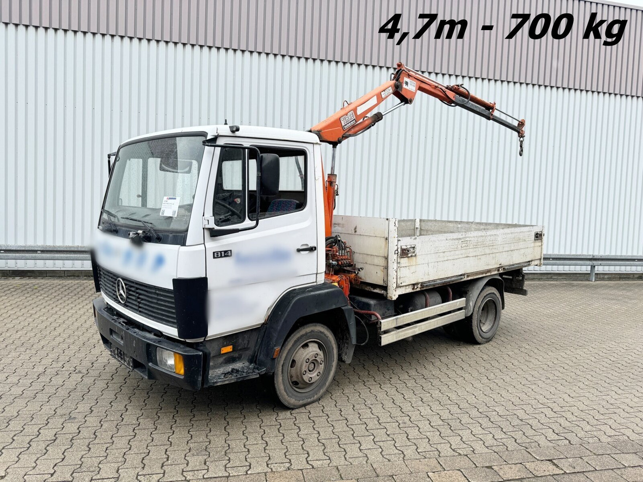 Mercedes-Benz LK 814 4x2 LK 814 4x2, 6-Zylinder, Kran Tirre Euro 35 - Kraanaga veoauto, Madelveok/ Platvormveok: pilt 1 Mercedes-Benz LK 814 4x2 LK 814 4x2, 6-Zylinder, Kran Tirre Euro 35 - Kraanaga veoauto, Madelveok/ Platvormveok: pilt 1