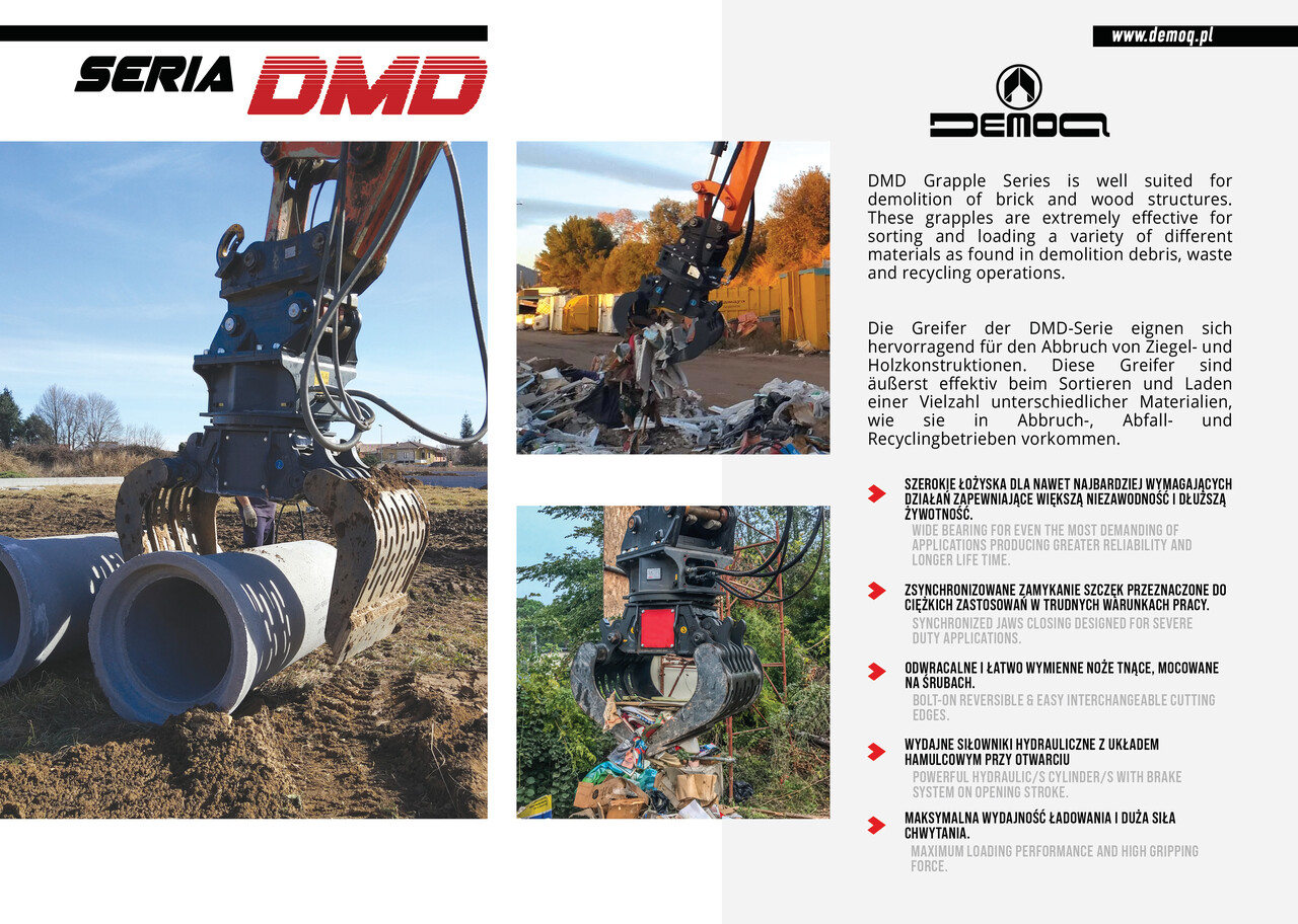 DEMOQ DMD 65 S Hydraulic Polyp -grab 265 kg - Haarats - Ehitusmasinad: pilt 4 DEMOQ DMD 65 S Hydraulic Polyp -grab 265 kg - Haarats - Ehitusmasinad: pilt 4