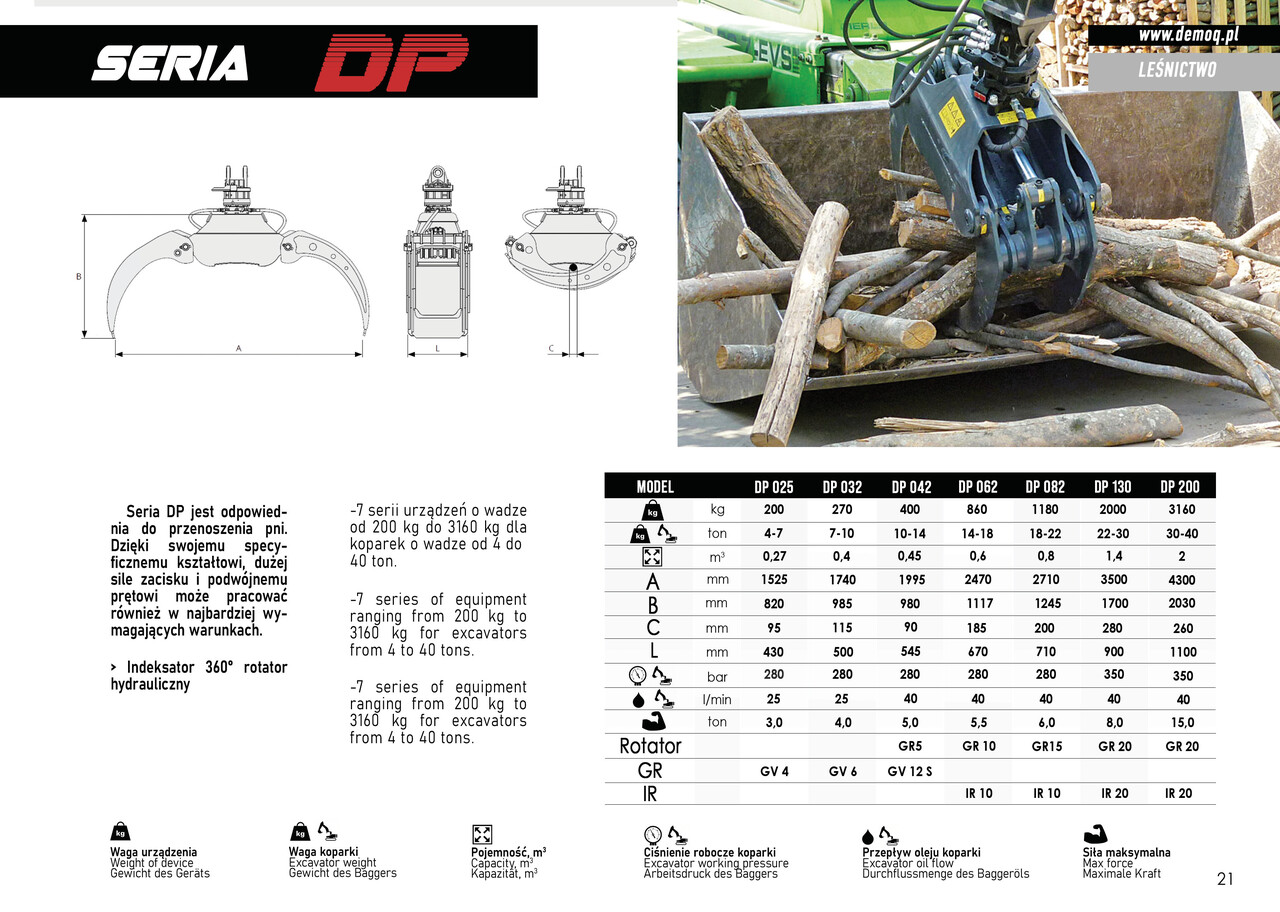 DEMOQ DP200 Log Grab 3160 kg - Haarats - Ehitusmasinad: pilt 3 DEMOQ DP200 Log Grab 3160 kg - Haarats - Ehitusmasinad: pilt 3
