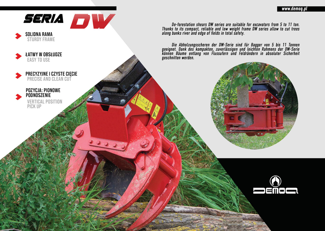 DEMOQ DW250 F De-forestation shear 250 kg - Haarats - Ehitusmasinad: pilt 2 DEMOQ DW250 F De-forestation shear 250 kg - Haarats - Ehitusmasinad: pilt 2