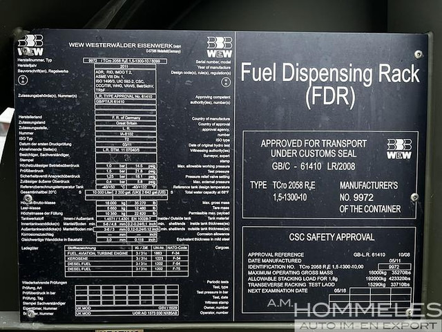 Säilitusmahuti WEW Westerwälder Eisenwerk GmbH Fuel Dispensing Rack 10.000L: pilt 11