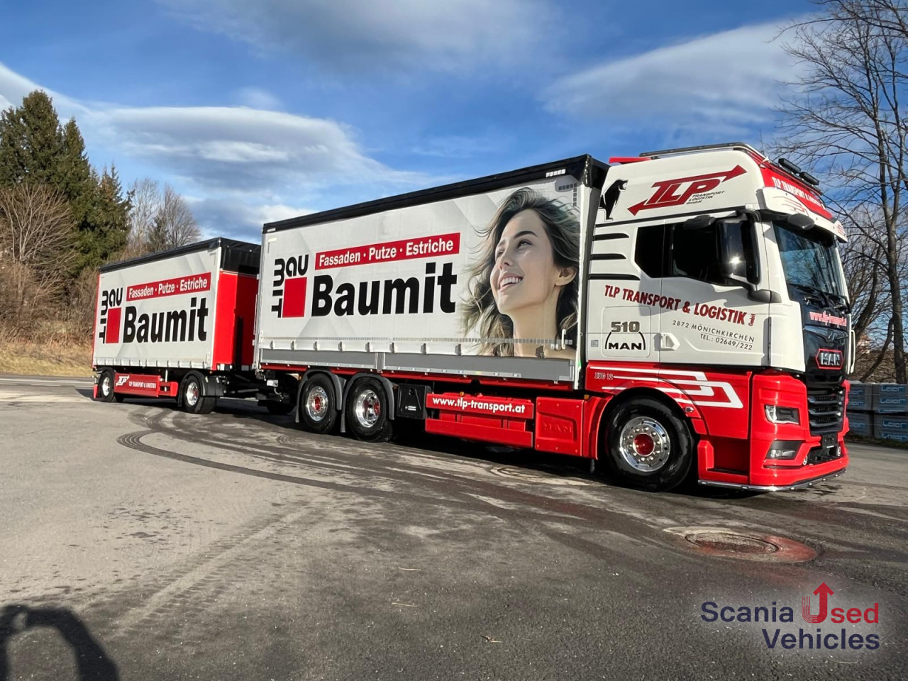 MAN TGX 26.510 6x2-4 LL Pritsche + Anhänger - Tent veoauto: pilt 2 MAN TGX 26.510 6x2-4 LL Pritsche + Anhänger - Tent veoauto: pilt 2