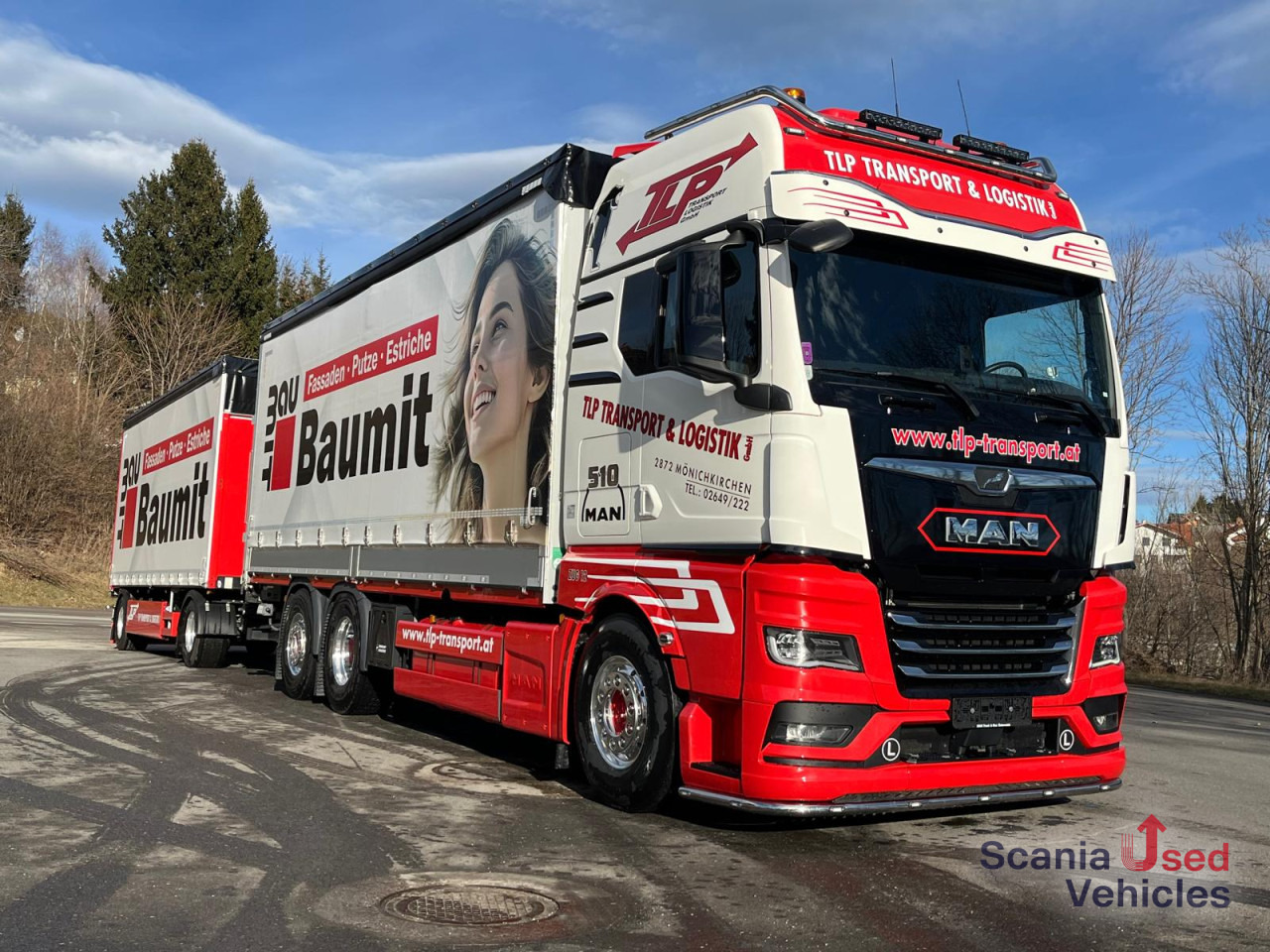 MAN TGX 26.510 6x2-4 LL Pritsche + Anhänger - Tent veoauto: pilt 1 MAN TGX 26.510 6x2-4 LL Pritsche + Anhänger - Tent veoauto: pilt 1