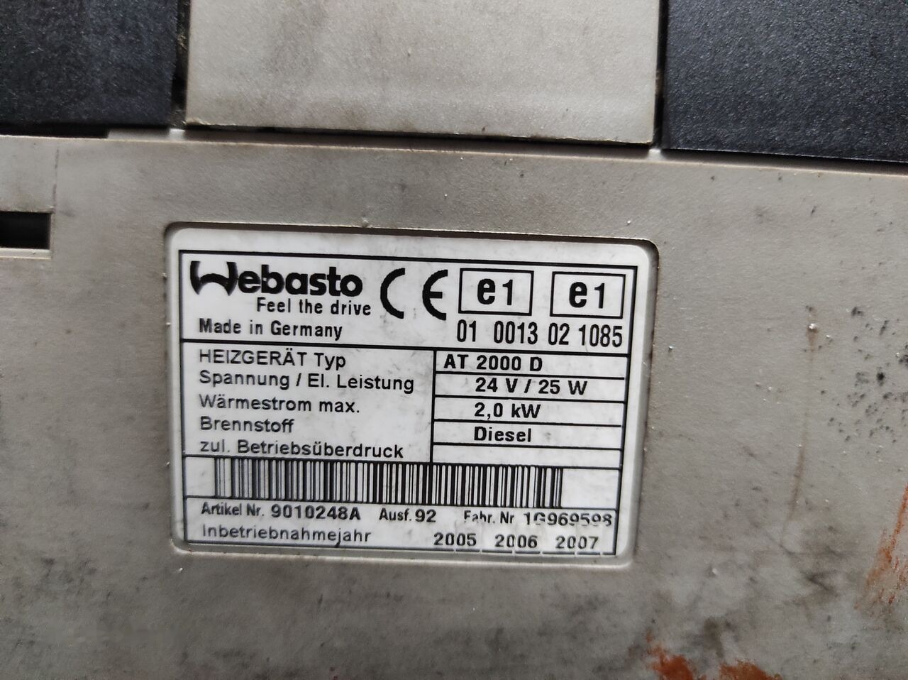 Soojendus/ Ventilatsioon - Veoauto Webasto   Renault truck: pilt 6