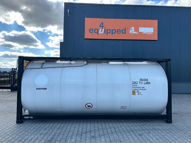 CIMC NEW / UNUSED, for FOOD STUFF or CHEMICAL, 20FT ISO, 25.030L, L4BN, UN Portable, T11, test: 1-2027 - Säilitusmahuti: pilt 2 CIMC NEW / UNUSED, for FOOD STUFF or CHEMICAL, 20FT ISO, 25.030L, L4BN, UN Portable, T11, test: 1-2027 - Säilitusmahuti: pilt 2
