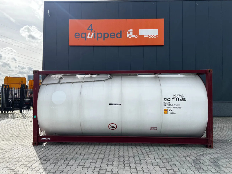 CIMC UNUSED, BOTH FOOD STUFF/CHEMICAL USE, 20FT ISO, 25.000L, L4BN, UN Portable, T11, test: 12-2026 - Säilitusmahuti: pilt 2 CIMC UNUSED, BOTH FOOD STUFF/CHEMICAL USE, 20FT ISO, 25.000L, L4BN, UN Portable, T11, test: 12-2026 - Säilitusmahuti: pilt 2