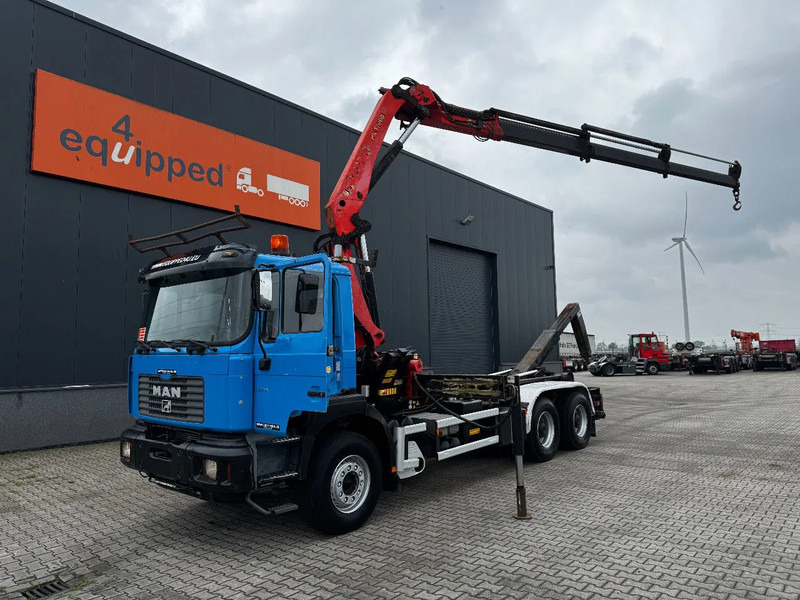 MAN FE 410A, 6x4, EURO-2, Palfinger 17000 Crane + VDL HOOK, full spring, manual gearbox, MOT 9/2025 - Konkstõstukiga veoauto, Kraanaga veoauto: pilt 1 MAN FE 410A, 6x4, EURO-2, Palfinger 17000 Crane + VDL HOOK, full spring, manual gearbox, MOT 9/2025 - Konkstõstukiga veoauto, Kraanaga veoauto: pilt 1