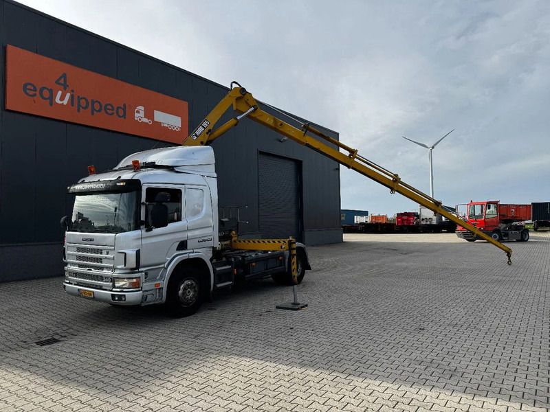 Scania P114-340 + HIAB 19-5 crane + remote / Euro-3 / 3 pedals / NL-truck / APK: 12-2025 - Kraanaga veoauto: pilt 1 Scania P114-340 + HIAB 19-5 crane + remote / Euro-3 / 3 pedals / NL-truck / APK: 12-2025 - Kraanaga veoauto: pilt 1