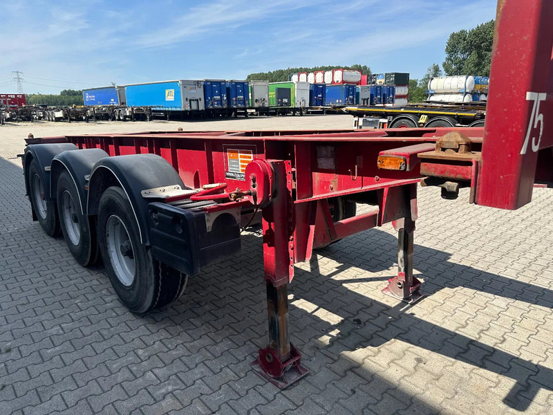 Konteinerveduk/ Tõstukiga poolhaagis Van Hool 3 AXLE 20FT TIPPING-CHASSIS, BPW + disc, liftaxle, steering axle, BROKEN HYVA-CYLINDER: pilt 9