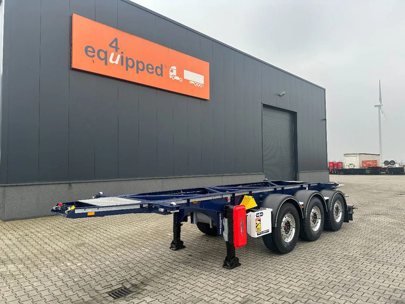 Van Hool NEW / DIRECT AVAILABLE 20FT ADR-CHASSIS, EMPTY WEIGHT: 3.300KG, DISCBRAKES, 3x available, ALU WHEELS - Konteinerveduk/ Tõstukiga poolhaagis: pilt 1 Van Hool NEW / DIRECT AVAILABLE 20FT ADR-CHASSIS, EMPTY WEIGHT: 3.300KG, DISCBRAKES, 3x available, ALU WHEELS - Konteinerveduk/ Tõstukiga poolhaagis: pilt 1