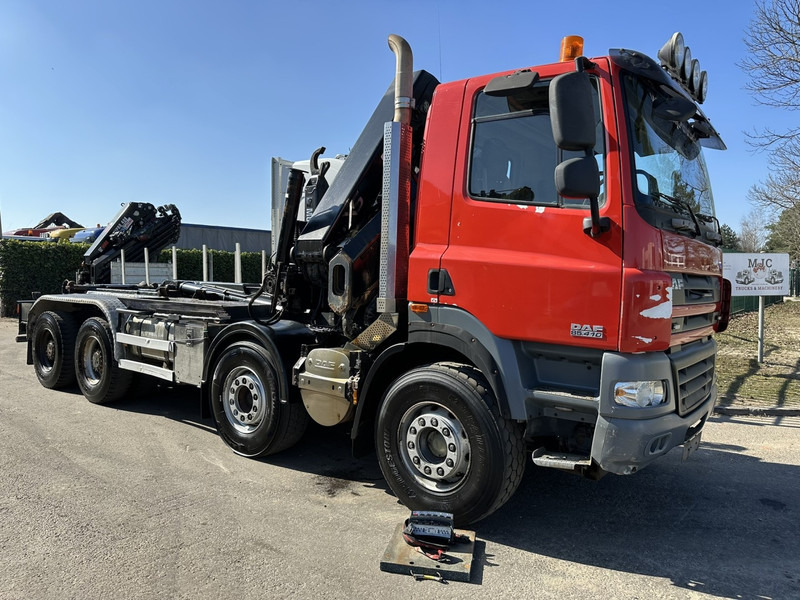 DAF CF 85.410 8x4 HOOKLIFT + CRANE HIAB 244 EP-3 HIDUO - Radio - Rotator - RETARDER - EURO 4 - BIG AXLES HUB REDUCTION - Konkstõstukiga veoauto, Kraanaga veoauto: pilt 2 DAF CF 85.410 8x4 HOOKLIFT + CRANE HIAB 244 EP-3 HIDUO - Radio - Rotator - RETARDER - EURO 4 - BIG AXLES HUB REDUCTION - Konkstõstukiga veoauto, Kraanaga veoauto: pilt 2