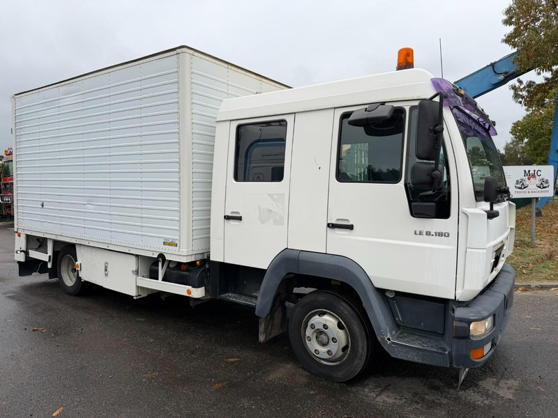 MAN LE 8.180 CLOSED BOX / KOFFER - DOKA - MANUAL GEARBOX - *248.000km* - STEEL SPRING / BLATT / LAMES - BE TRUCK - Kasti veoauto: pilt 1 MAN LE 8.180 CLOSED BOX / KOFFER - DOKA - MANUAL GEARBOX - *248.000km* - STEEL SPRING / BLATT / LAMES - BE TRUCK - Kasti veoauto: pilt 1