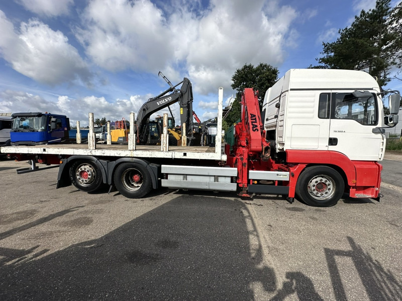 MAN TG 360 A 6x2 + KRAN ATLAS 100.1 A3 - PLATFORM 5m80 - E3 - LIFT-AXLE - FULL AIR SUSPENSION - ZF AS TRONIC - BE TRUCK - Madelveok/ Platvormveok, Kraanaga veoauto: pilt 4 MAN TG 360 A 6x2 + KRAN ATLAS 100.1 A3 - PLATFORM 5m80 - E3 - LIFT-AXLE - FULL AIR SUSPENSION - ZF AS TRONIC - BE TRUCK - Madelveok/ Platvormveok, Kraanaga veoauto: pilt 4