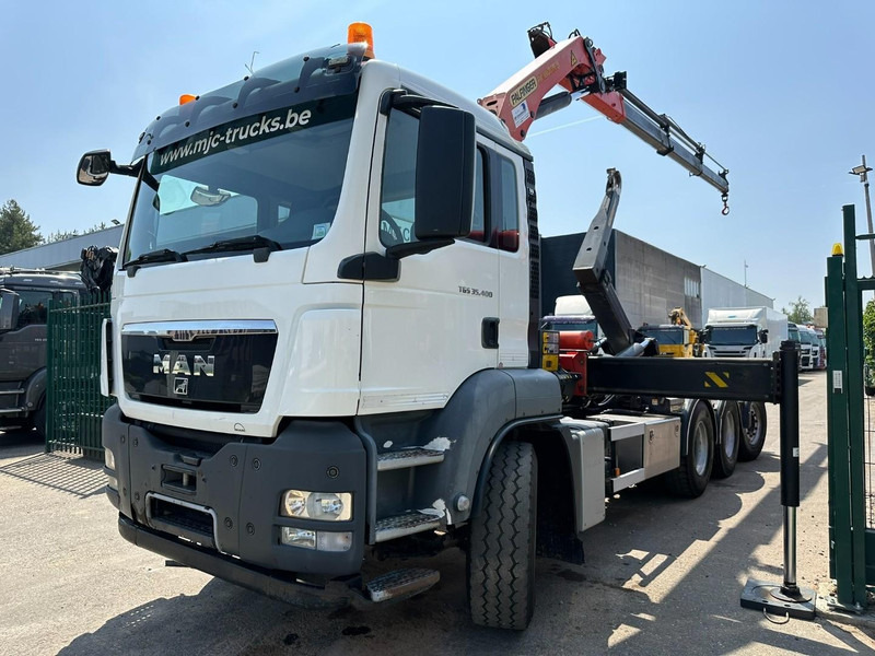MAN TGS 35.400 8x4 TRIDEM HOOKLIFT T22 + CRANE PALFINGER PK 18001 EH + RADIO - EURO 5 - LIFT/STEERING AXLE - BE TRUCK - Konkstõstukiga veoauto, Kraanaga veoauto: pilt 2 MAN TGS 35.400 8x4 TRIDEM HOOKLIFT T22 + CRANE PALFINGER PK 18001 EH + RADIO - EURO 5 - LIFT/STEERING AXLE - BE TRUCK - Konkstõstukiga veoauto, Kraanaga veoauto: pilt 2