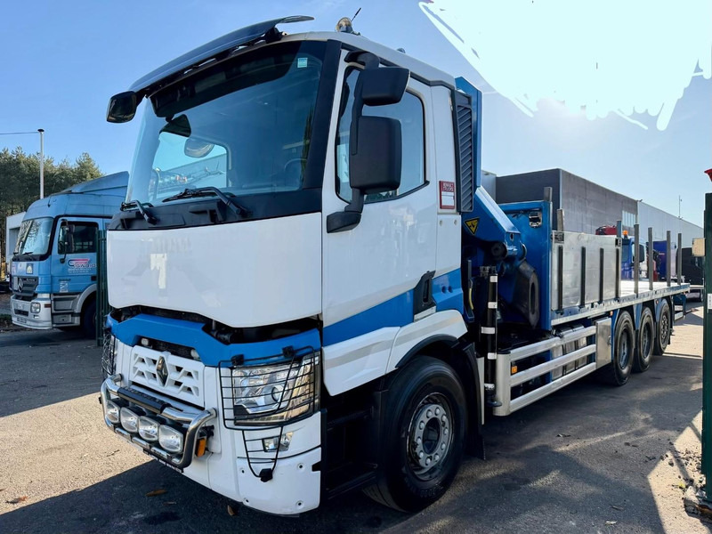 Renault C480 8x4 Pritsche + Kran (20m!) PALFINGER PK33002-EH E (6x) - PLATFORM 8m25 - LIFT/STEERING - GOOD TIRES - BE TRUCK - Madelveok/ Platvormveok, Kraanaga veoauto: pilt 3 Renault C480 8x4 Pritsche + Kran (20m!) PALFINGER PK33002-EH E (6x) - PLATFORM 8m25 - LIFT/STEERING - GOOD TIRES - BE TRUCK - Madelveok/ Platvormveok, Kraanaga veoauto: pilt 3
