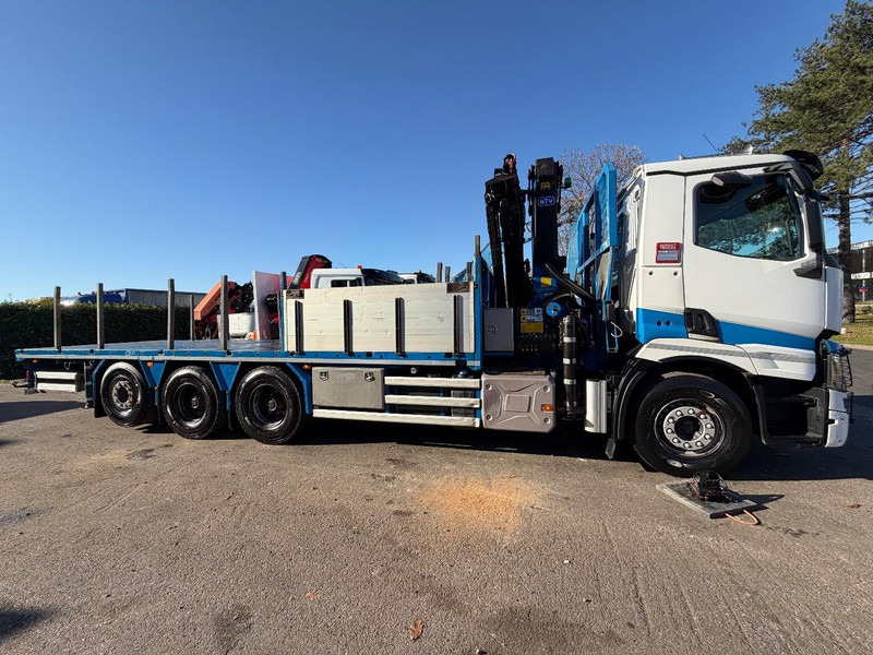 Madelveok/ Platvormveok, Kraanaga veoauto Renault C480 8x4 Pritsche + Kran (20m!) PALFINGER PK33002-EH E (6x) - PLATFORM 8m25 - LIFT/STEERING - GOOD TIRES - BE TRUCK: pilt 8