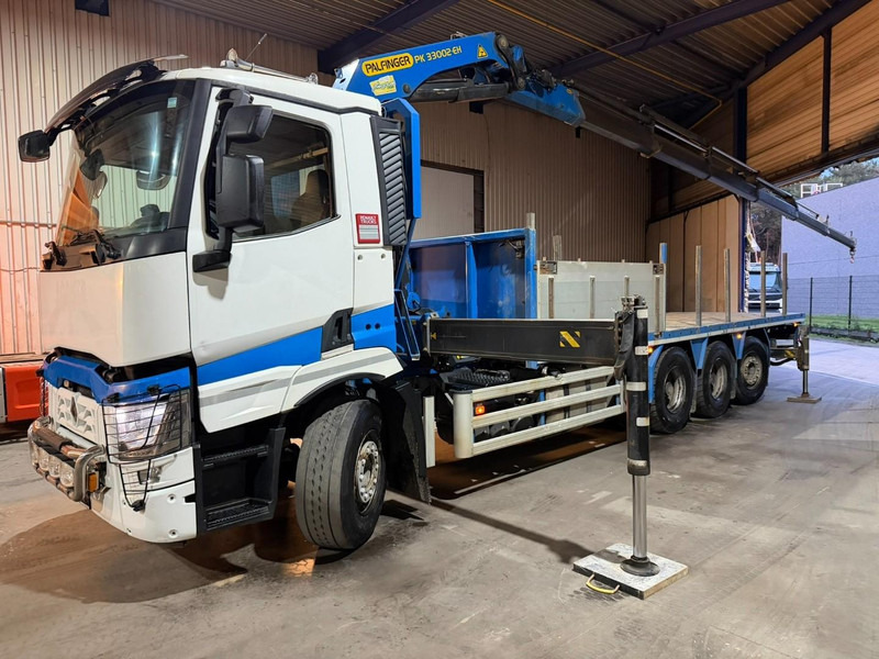 Renault C480 8x4 TRIDEM + CRANE (20m!) PALFINGER PK33002-EH E (6x) - PLATFORM 8m25 - LIFT/STEERING - GOOD TIRES - BE TRUCK - Kraanaga veoauto: pilt 2 Renault C480 8x4 TRIDEM + CRANE (20m!) PALFINGER PK33002-EH E (6x) - PLATFORM 8m25 - LIFT/STEERING - GOOD TIRES - BE TRUCK - Kraanaga veoauto: pilt 2