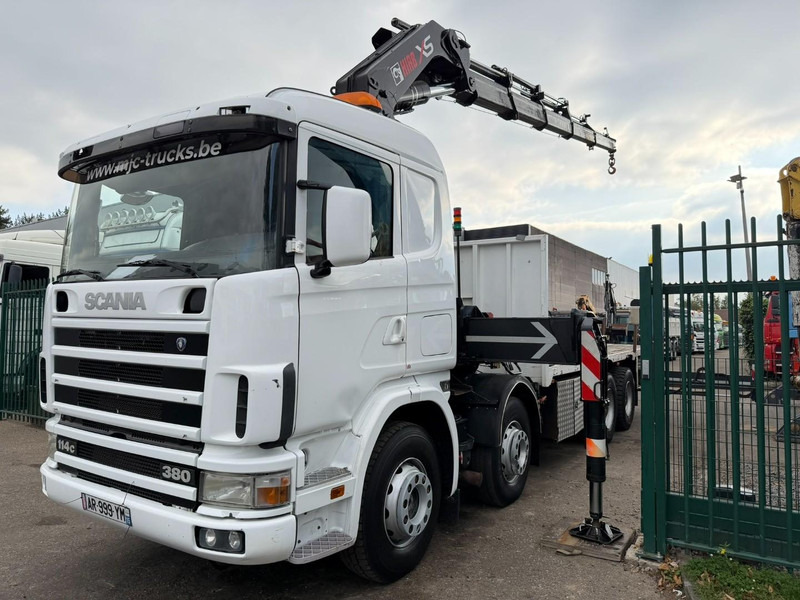 Scania 114C-380 8x4 + CRANE HIAB 700 E-5 - PLATFORM 6m80 + TWISTLOCKS - MANUAL - RETARDER - STEEL SPRING / BIG AXLE HUB REDUCTION  - AP ACHSEN - Kraanaga veoauto: pilt 3 Scania 114C-380 8x4 + CRANE HIAB 700 E-5 - PLATFORM 6m80 + TWISTLOCKS - MANUAL - RETARDER - STEEL SPRING / BIG AXLE HUB REDUCTION  - AP ACHSEN - Kraanaga veoauto: pilt 3