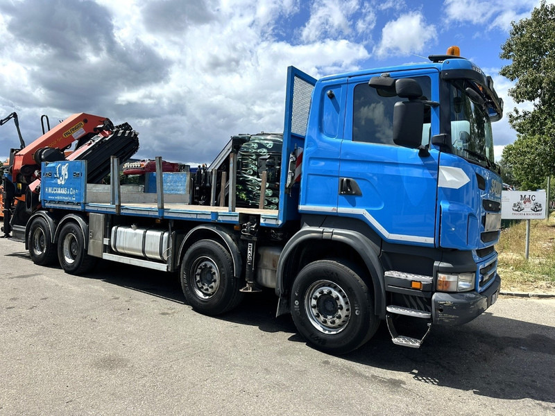 Scania G440 8x4 PRITSCHE + KRAN (26.5m!) PALFINGER PK78002 SH G 8x + 1 + WINCH - PLATFORM 6m25 - MANUAL - HUB REDUCTION - STEEL SPRING - EURO 5 - BE TRUCK - Madelveok/ Platvormveok, Kraanaga veoauto: pilt 1 Scania G440 8x4 PRITSCHE + KRAN (26.5m!) PALFINGER PK78002 SH G 8x + 1 + WINCH - PLATFORM 6m25 - MANUAL - HUB REDUCTION - STEEL SPRING - EURO 5 - BE TRUCK - Madelveok/ Platvormveok, Kraanaga veoauto: pilt 1