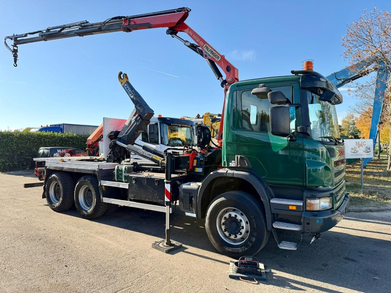 Scania P400 6x4 HOOKLIFT + CRANE PALFINGER PK9001 EH - RETARDER - 5/6F + ROTATOR + RADIO - WB 3m90 - EURO 5 - HUB REDUCTION / SPRING - BE TRUCK - Konkstõstukiga veoauto, Kraanaga veoauto: pilt 1 Scania P400 6x4 HOOKLIFT + CRANE PALFINGER PK9001 EH - RETARDER - 5/6F + ROTATOR + RADIO - WB 3m90 - EURO 5 - HUB REDUCTION / SPRING - BE TRUCK - Konkstõstukiga veoauto, Kraanaga veoauto: pilt 1