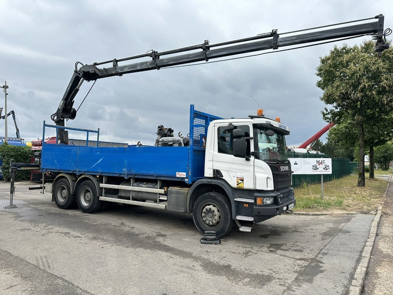 Scania P410 6x4 + CRANE HIAB 166 ES-4 - RETARDER - ROTATOR - PLATFORM 6m80 - BIG AXLES HUB REDUCTION - STEEL SPRING - Kraanaga veoauto: pilt 2 Scania P410 6x4 + CRANE HIAB 166 ES-4 - RETARDER - ROTATOR - PLATFORM 6m80 - BIG AXLES HUB REDUCTION - STEEL SPRING - Kraanaga veoauto: pilt 2