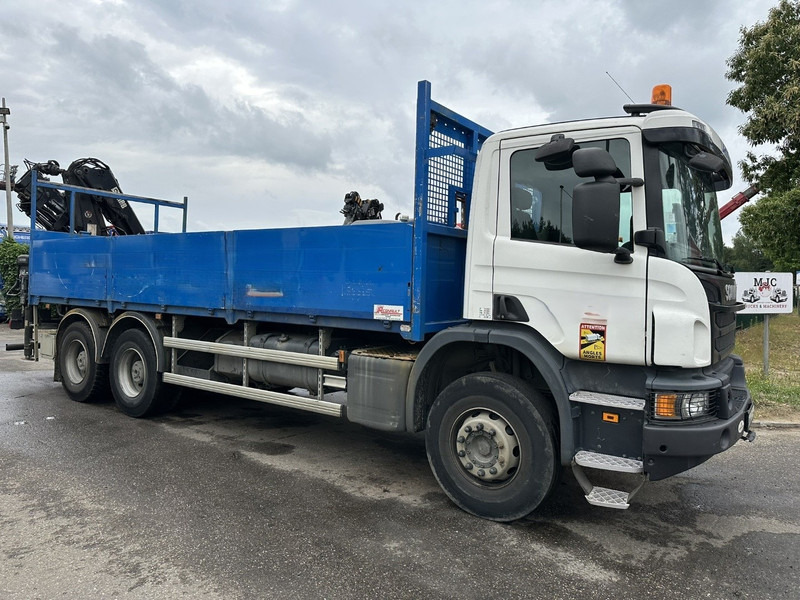 Scania P410 6x4 + CRANE HIAB 166 ES-4 - RETARDER - ROTATOR - PLATFORM 6m80 - BIG AXLES HUB REDUCTION - STEEL SPRING - Kraanaga veoauto: pilt 1 Scania P410 6x4 + CRANE HIAB 166 ES-4 - RETARDER - ROTATOR - PLATFORM 6m80 - BIG AXLES HUB REDUCTION - STEEL SPRING - Kraanaga veoauto: pilt 1