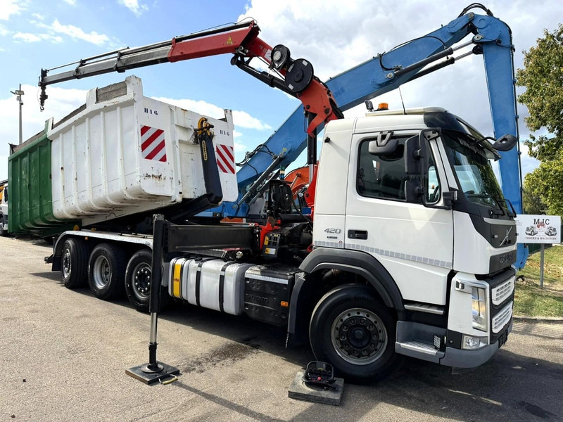 Volvo FM 420 8x2 HOOKLIFT + CRANE PALFINGER PK19.001 SLD B - *294.000km* - EURO 6 - LIFT + STEERING AXLE - I SHIFT - BE TRUCK - Konkstõstukiga veoauto, Kraanaga veoauto: pilt 1 Volvo FM 420 8x2 HOOKLIFT + CRANE PALFINGER PK19.001 SLD B - *294.000km* - EURO 6 - LIFT + STEERING AXLE - I SHIFT - BE TRUCK - Konkstõstukiga veoauto, Kraanaga veoauto: pilt 1