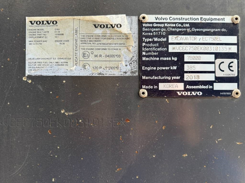 Volvo EC750E L - Lintekskavaator: pilt 5 Volvo EC750E L - Lintekskavaator: pilt 5