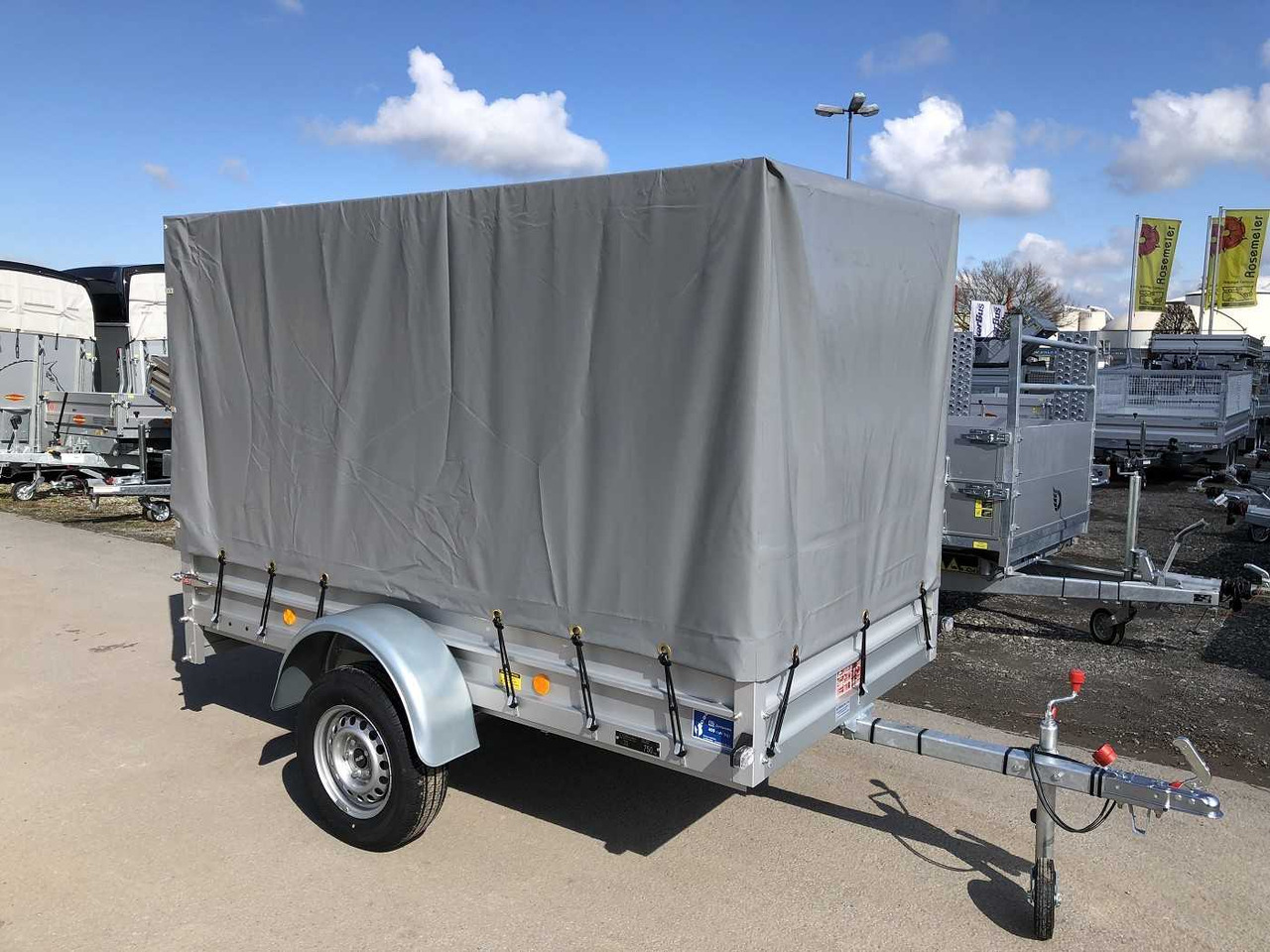KOCH U4 mit Plane 1500 grau Kastenanhänger ungebremst - Auto järelhaagis: pilt 3 KOCH U4 mit Plane 1500 grau Kastenanhänger ungebremst - Auto järelhaagis: pilt 3
