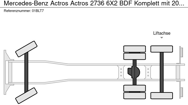 Konteinerveduk/ Tõstukiga veoauto Mercedes-Benz Actros Actros 2736 6X2 BDF Komplett mit 2016 BDF Anhanger Top Zustand: pilt 20