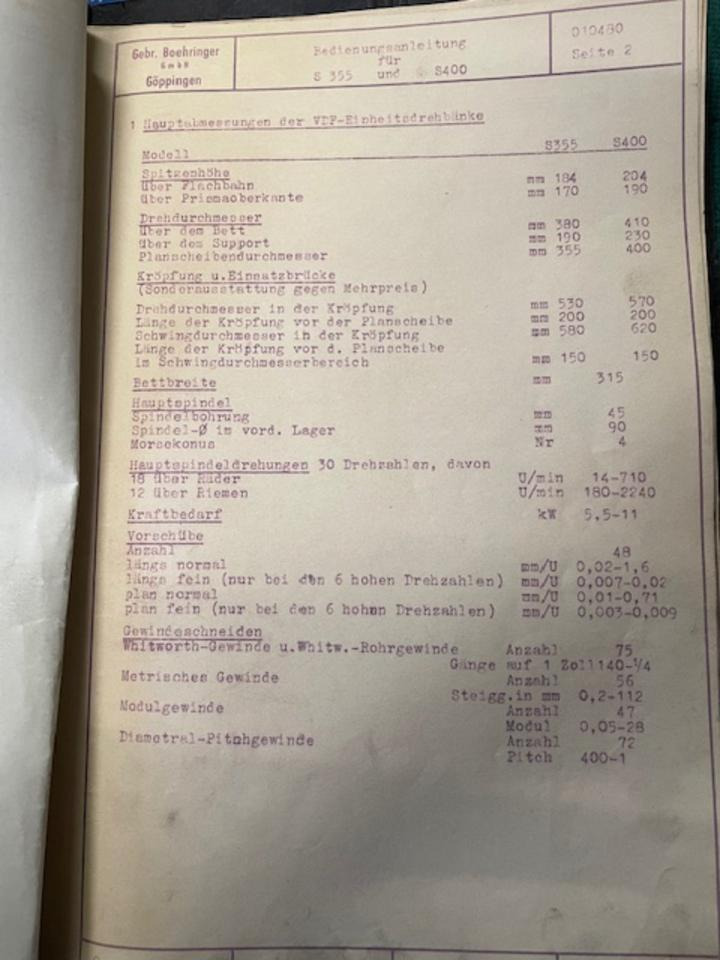 Metalli treipink Drehmaschine VDF Boehringer L&Z Drehbank + Zubehör: pilt 11 Metalli treipink Drehmaschine VDF Boehringer L&Z Drehbank + Zubehör: pilt 11