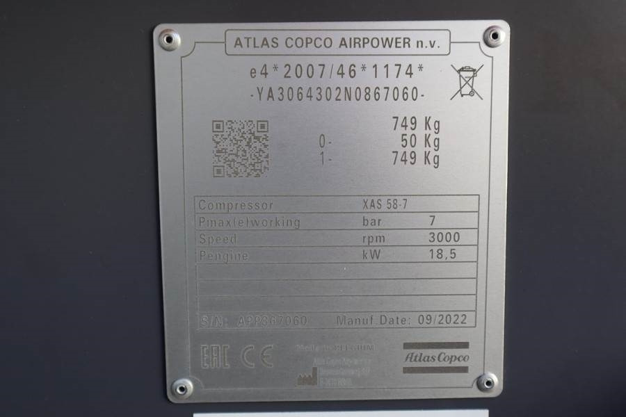 Atlas Copco XAS 58-7 Valid inspection, *Guarantee! Diesel, Vol - Õhukompressor: pilt 4 Atlas Copco XAS 58-7 Valid inspection, *Guarantee! Diesel, Vol - Õhukompressor: pilt 4
