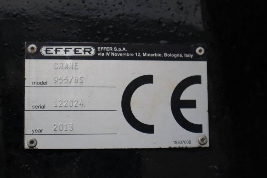 Maastikukraana Effer 955/8S Volvo 540 Euro 6, Valid Inspection, 8x2x4 D: pilt 6
