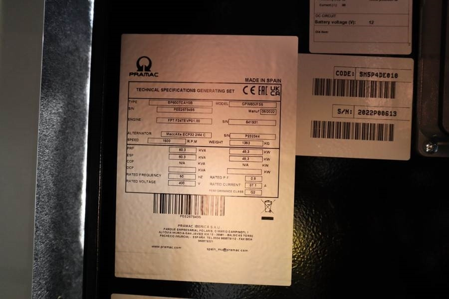 Pramac GPW60I/FS5 Valid inspection, *Guarantee! Diesel, 6 - Generaatorikomplekt: pilt 2 Pramac GPW60I/FS5 Valid inspection, *Guarantee! Diesel, 6 - Generaatorikomplekt: pilt 2
