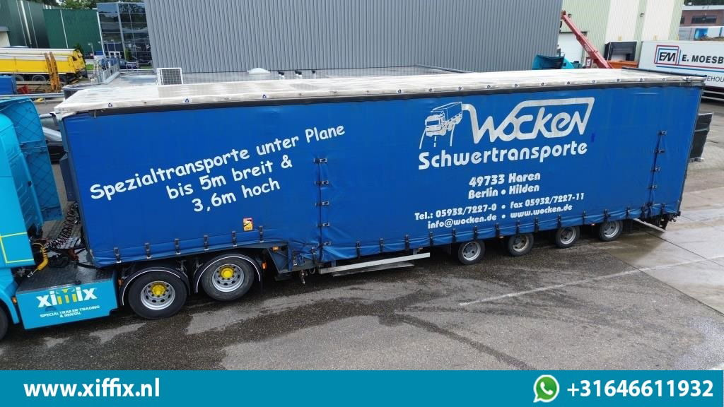 Dinkel 4-ass. Semi dieplader met elektrische huifopbouw / 2x naloop gestuurd - Madal platvormpoolhaagis: pilt 1 Dinkel 4-ass. Semi dieplader met elektrische huifopbouw / 2x naloop gestuurd - Madal platvormpoolhaagis: pilt 1