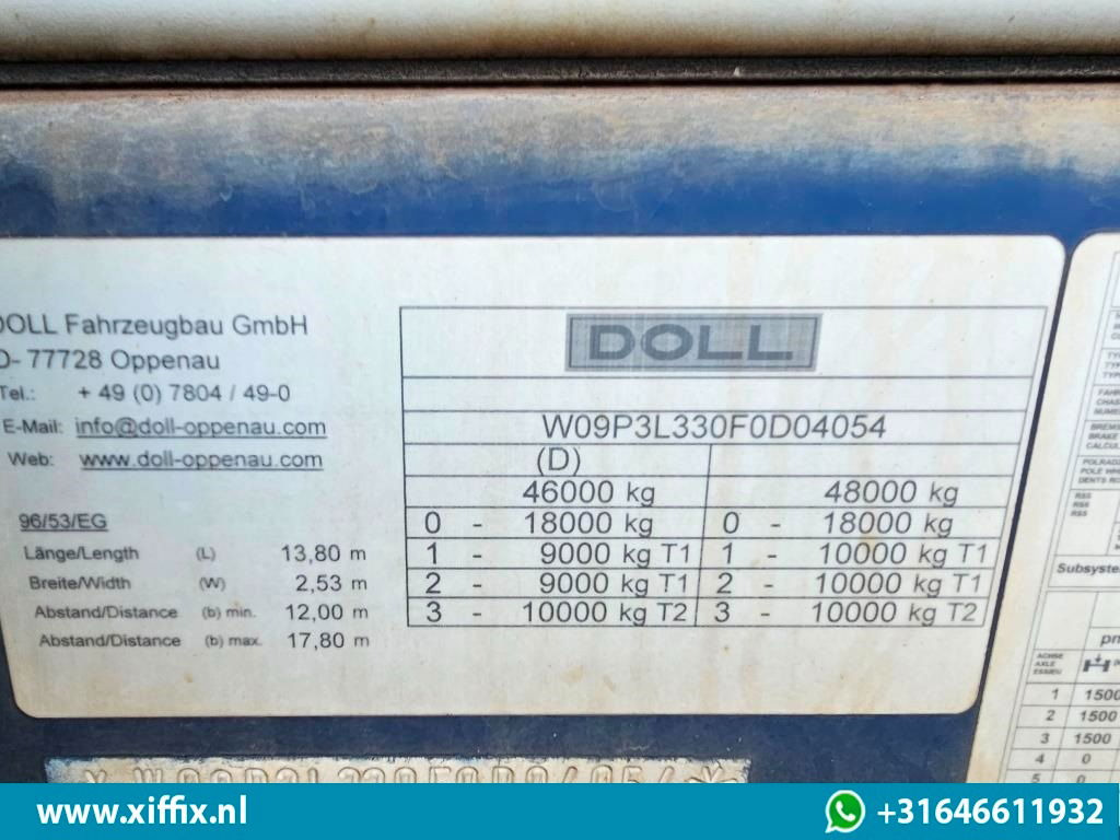 Platvorm/ Madelpoolhaagis Doll 3-ass. Vlakke uitschuifbare oplegger / Naloop gestuurd: pilt 13