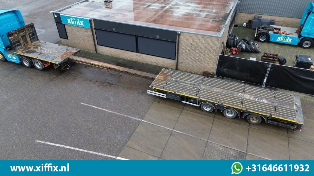 ES-GE 3-ass. Vlakke uitschuifbare Mega oplegger / Naloop gestuurd - Platvorm/ Madelpoolhaagis: pilt 2 ES-GE 3-ass. Vlakke uitschuifbare Mega oplegger / Naloop gestuurd - Platvorm/ Madelpoolhaagis: pilt 2
