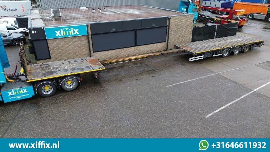 ES-GE 3-ass. Vlakke uitschuifbare Mega oplegger / Naloop gestuurd - Platvorm/ Madelpoolhaagis: pilt 1 ES-GE 3-ass. Vlakke uitschuifbare Mega oplegger / Naloop gestuurd - Platvorm/ Madelpoolhaagis: pilt 1