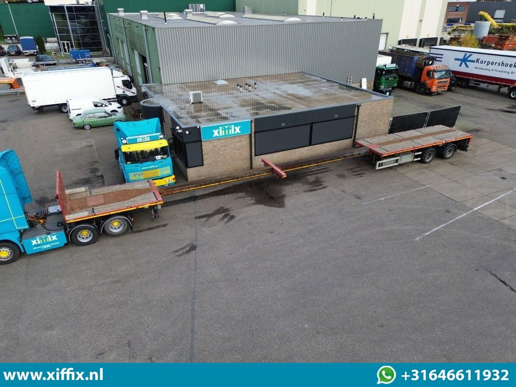 Faymonville 2-ass. Vlakke dubbel 2x uitschuifbare oplegger / 2x gestuurd - Platvorm/ Madelpoolhaagis: pilt 1 Faymonville 2-ass. Vlakke dubbel 2x uitschuifbare oplegger / 2x gestuurd - Platvorm/ Madelpoolhaagis: pilt 1