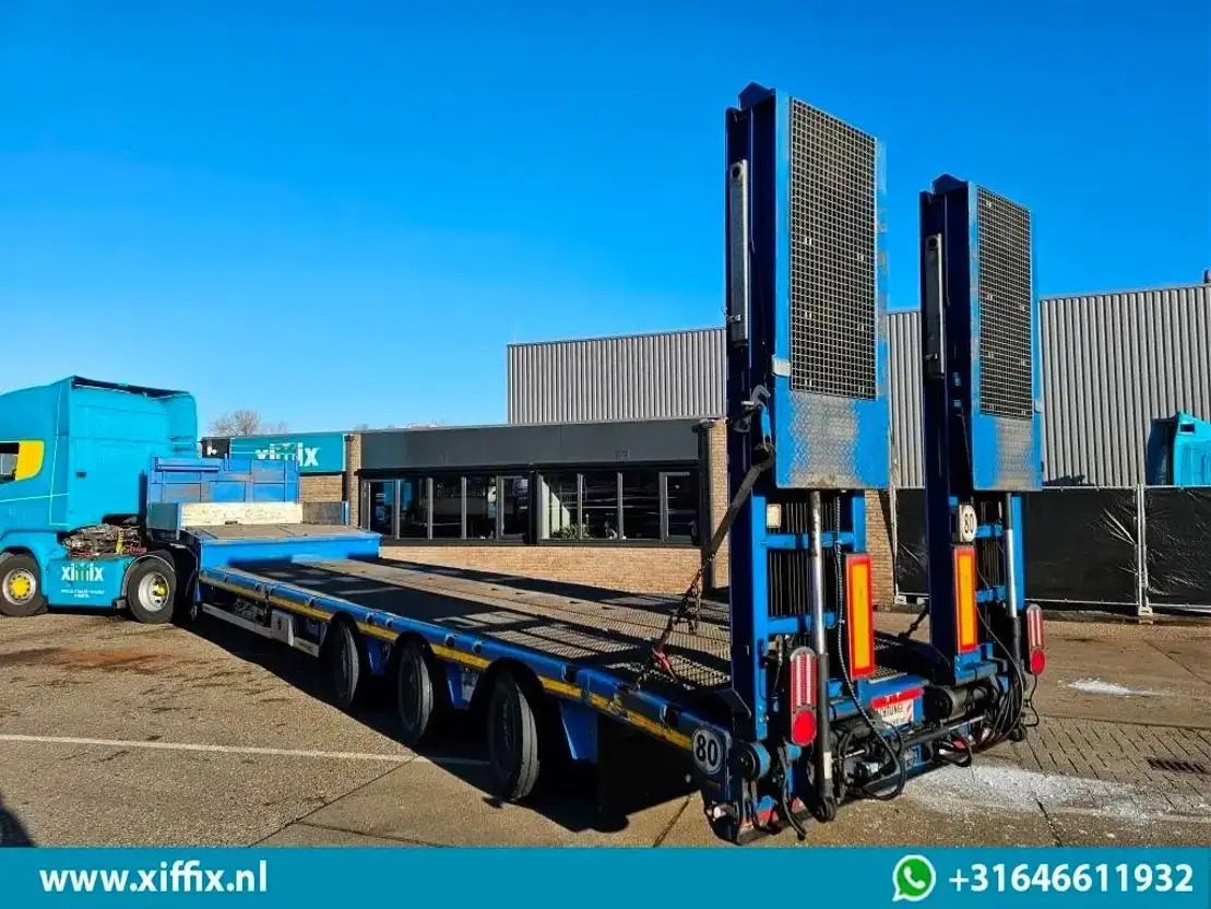 Faymonville 3-ass. Semi dieplader met dubbele hydr. Kleppen en hydr. Verstelbare - Madal platvormpoolhaagis: pilt 3 Faymonville 3-ass. Semi dieplader met dubbele hydr. Kleppen en hydr. Verstelbare - Madal platvormpoolhaagis: pilt 3