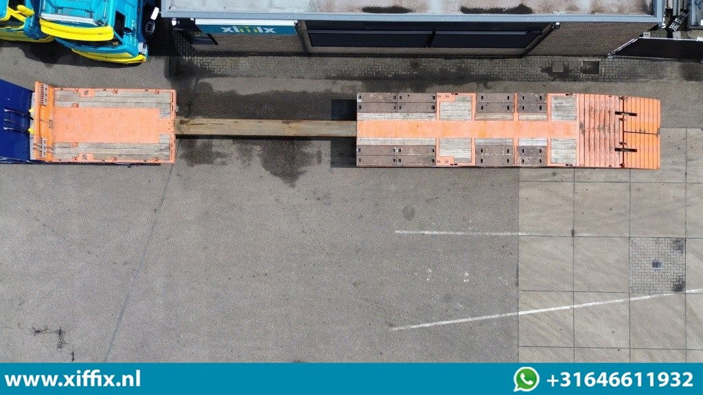 Faymonville 3-ass. Vlakke uitschuifbare Mega oplegger / Uitklapbare laadvloer klep / Naloop gestuurd - Platvorm/ Madelpoolhaagis: pilt 3 Faymonville 3-ass. Vlakke uitschuifbare Mega oplegger / Uitklapbare laadvloer klep / Naloop gestuurd - Platvorm/ Madelpoolhaagis: pilt 3