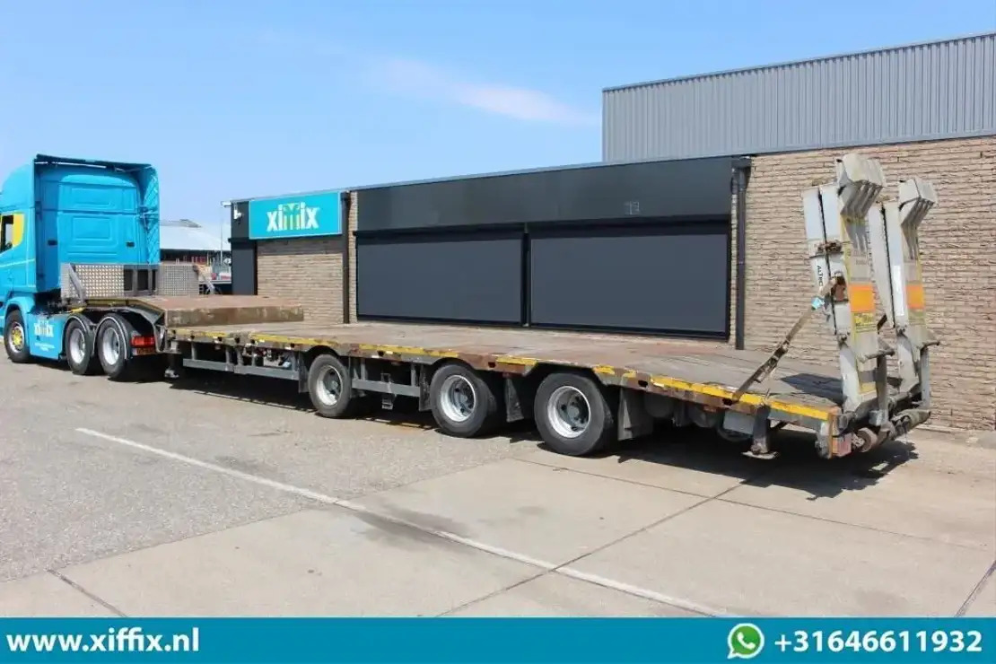 Meusburger 3-ass. Uitschuifbare semi dieplader met Alu. kleppen / Naloop gestuur - Madal platvormpoolhaagis: pilt 4 Meusburger 3-ass. Uitschuifbare semi dieplader met Alu. kleppen / Naloop gestuur - Madal platvormpoolhaagis: pilt 4